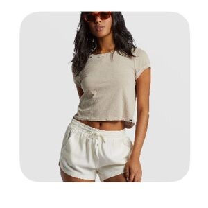 NWT Women's Elastic White Comfy Shorts